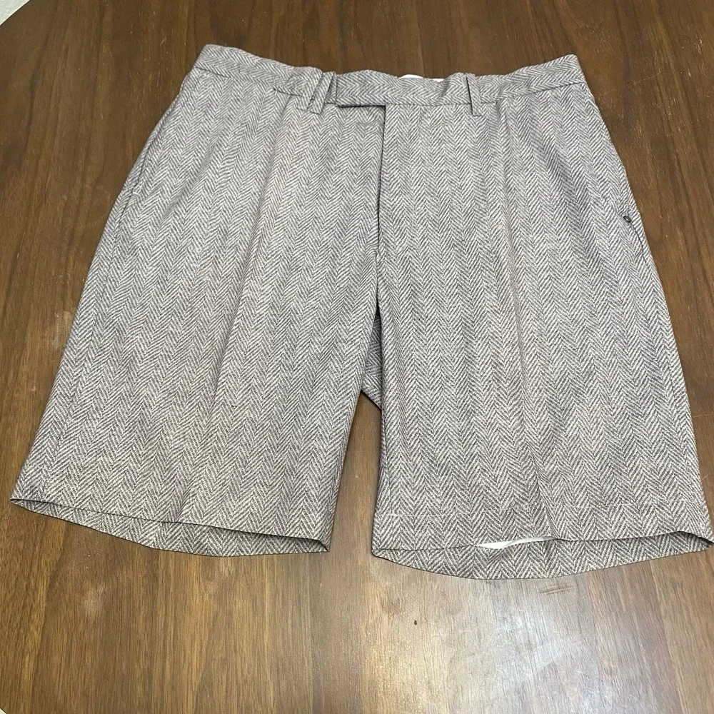 RLX Polo Ralph Lauren Shorts Men 36 Gray Khaki Stretch Classic Fit Chino Golf